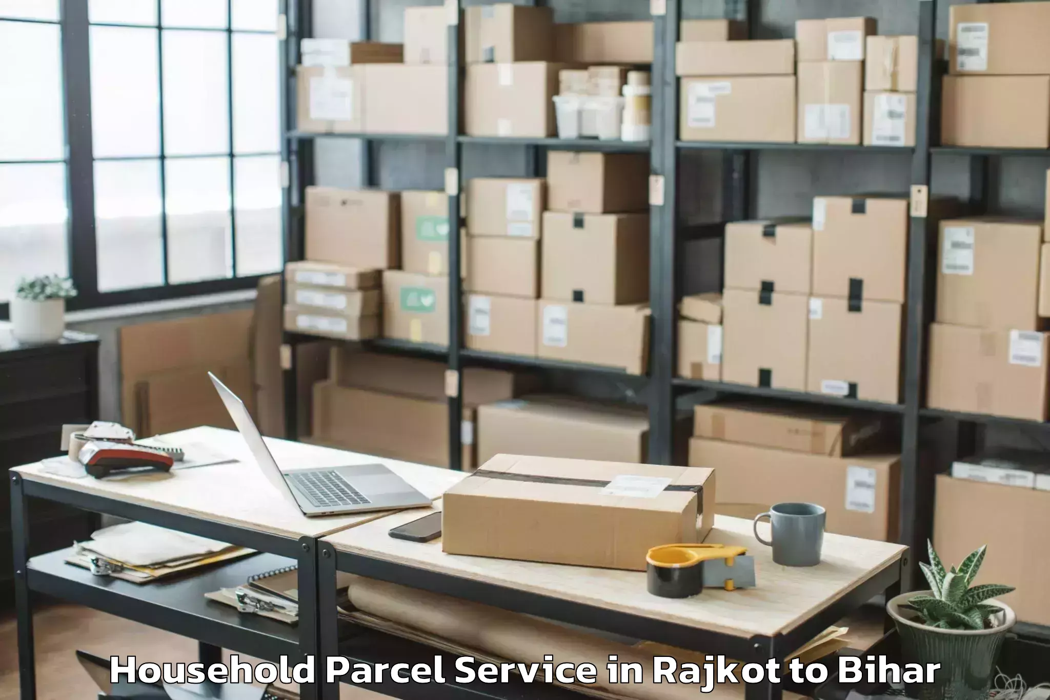 Get Rajkot to Lauriya Nandangarh Household Parcel